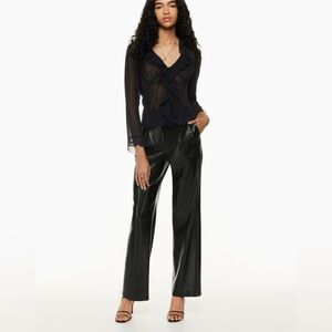 Aritzia effortless leather pants